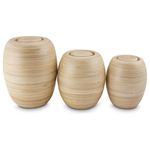 Urna funeraria de bambú hilado ecológica, urna de cremación única para cenizas, diseño europeo para mascotas, venta al por mayor de Vietnam - Product Image 2