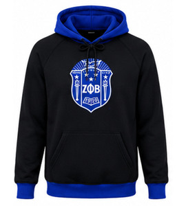 Sudadera con Capucha Premium con el Escudo de la Hermandad Zeta Phi Beta, Ropa de la Hermandad Griega, Sudadera Unisex de Poliéster para Invierno - Product Image 1
