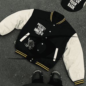 Fabricante OEM de alta calidad Chenille bordado hombres Universidad logotipo personalizado béisbol bombardero Letterman cuero invierno botón - Product Image 1