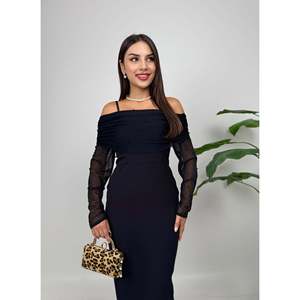 MissJANELL Vestido largo blanco con tirantes de tul y detalles de perlas para mujer, elegante vestido de noche para fiesta, mezcla de poliéster y elastano - Product Image 4