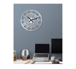 Meilleures horloges murales islamiques en métal de conception avec calligraphie complexe de qualité supérieure, parfaites pour les maisons et les bureaux - Product Image 3