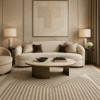 3D Luxus Eleganter High Low Teppich Beste Qualität Handgetuftete Wolle Seide Plüsch Stapel Hand gefertigter Latex für Wohnzimmer Teppich