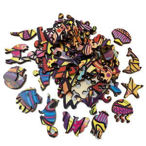 Round Wooden <b>Jigsaw</b> <b>Puzzle</b> by Paon Educational DIY Toy - Product Image 2