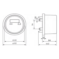 Compteur d'énergie monophasé ZHONGYI Plug-and-Play 12S avec prise ANSI et communication LORAWAN, classe de précision 0.5/1, courant maximal 80A