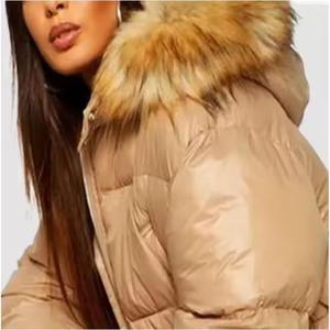 OEM Wholesale Winter Puffer <b>Jackets</b> For <b>Women</b> <b>Lightweight</b> Stand Collar Breathable Outerwear Raw Processing Full Zip Custom Color - Product Image 2