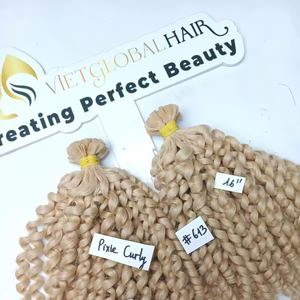 Vietglobal Hair Natural Black for Curly Skin Weft 100% Virgin Remy Hair Origen vietnamita. Sin derramamiento, sin enredos, sin animales - Product Image 1