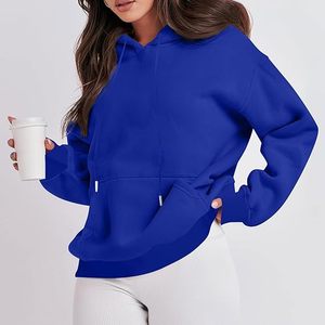 Fashion Women Hoodie Basic Pullovers Sweatshirts Loose Top Women Solid Color Hoodies Oversize Black Hooded Sweatshirt - Product Image 1