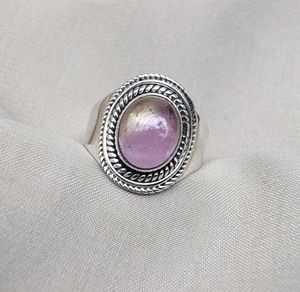 Ametrino natural 925 plata esterlina hecho a mano púrpura amarillo piedra preciosa minimalista anillo de bodas para mujeres - Product Image 4