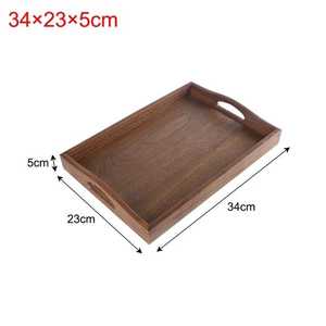 Venta al por mayor 3-Pack de bambú y artesanías de madera Bandeja de almacenamiento para servir con mango de metal para cocina y baño Venta caliente - Product Image 2