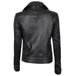 Veste en cuir et fourrure pour femmes, coupe ajustée, doublure en fourrure de haute qualité, vêtement d'extérieur tendance, fabriqué par un fournisseur pakistanais - Product Image 2