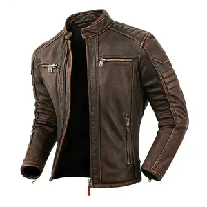 แจ็คเก็ตหนังสำหรับผู้ชายแจ็คเก็ตหนังแท้สำหรับผู้ชายแจ็คเก็ตหนังแท้สำหรับฤดูหนาว - Product Image 3