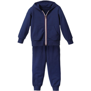 High Quality <b>Plain</b> <b>Tracksuit</b> Wholesale Winter Quick Dry <b>Plain</b> Black <b>Tracksuits</b> Long Sleeve Hoodie with Sweat Trousers Sets - Product Image 2