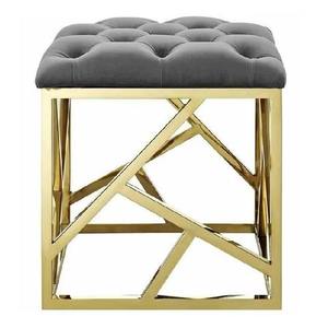 Taburete Otomano Metálico, Superventas, Asiento Resistente para Oficina, Hospital, Hogar, Escuela, Sala de Estar y Uso Multipropósito, con Marco Dorado - Product Image 1