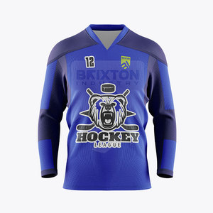 Ice Hockey <b>Jersey</b> 100% Polyester Quick Dry Lightweight Breathable Personalized Design Team Logo for League Tournament - Product Image 1