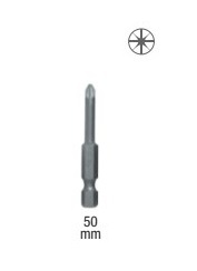 Confezione da 10 punte per cacciavite in acciaio Pozidriv PZ1 50mm 1/4" (Mota BPZ150) - Product Image 3