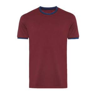 T-shirt en coton et fibre de bambou de haute qualité pour hommes, vêtements d'extérieur personnalisés, respirant, grande taille, nouvelle mode, Pakistan vierge - Product Image 5
