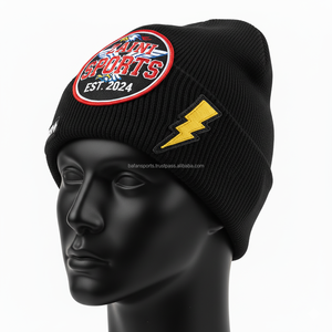 Gorro de invierno para mujer Premium 370 GSM, tejido de punto acrílico suave, logotipo bordado personalizado, gorro negro cálido, gorro jacquard - Product Image 4