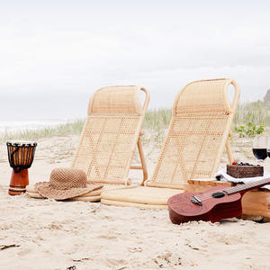 Silla de playa plegable de gran calidad, sillas de ratán para exteriores, accesorios para fiestas y picnics junto a la piscina - Product Image 3