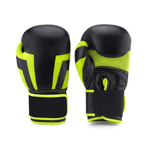 Gants de boxe professionnels de haute qualité en cuir Maya Hide, cuir synthétique, panneau en maille, support de poignet à fermeture auto-agrippante, évacuation de l'humidité - Product Image 2