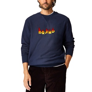 Alta calidad 100% algodón mezclado Fleece Heavyweight sudadera Unisex personalizado impreso bordado Logo Stand Collar Hip Hop - Product Image 1