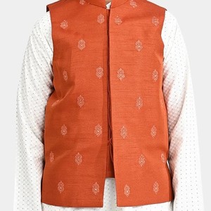 Traje Tradicional Pakistaní Indio para Niños, Kurta Larga con Chaleco, Elegante para Fiestas de Boda y Eid - Product Image 6