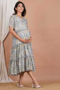 Vestido Largo de Maternidad de Algodón con Estampado Musulmán, Nuevo Estilo, con Acceso para Lactancia, para Mujeres Embarazadas, Ropa de Embarazo - Product Image 2
