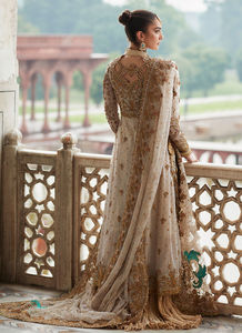 Robes de mariée pakistanaises faites à la main, style classique, longueur au sol, avec décorations de cristaux et de perles, 100% soie, silhouette en A - Product Image 5