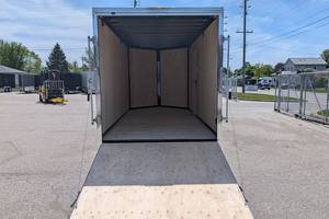 2026 7x16 Steel Enclosed Cargo <b>Trailer</b> 7000 GVWR Tandem Axle Utility <b>Trailer</b> V-Nose Ramp Door Equipment Cargo for sale - Product Image 2