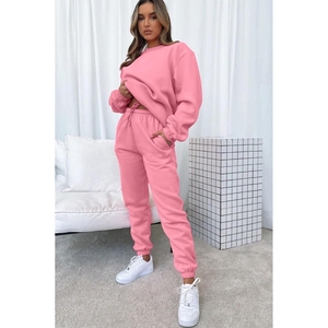 Pakistan Manufacturer Latest Design Women Tracksuit 100% Cotton Solid Color Tracksuit for women - Product Image 6