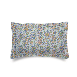 Funda de Almohada 100% Algodón con Estampado Étnico Indio de Flores, Personalizable, para Decoración del Hogar u Hotel, Colorida - Product Image 1