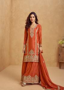 Neeta Creation Women's Silk Quick Dry Knee-Length Salwar Kameez for Parties Wholesale <b>Indian</b> & <b>Pakistani</b> <b>Clothing</b> - Product Image 4