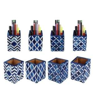 Handmade Bone Inlay & Resin Stand Office <b>Desk</b> Pen Holder with Calendar Use Hot Sale Indian Handicraft by saniya handicraft - Product Image 3