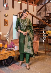 Latest Designer Heavy Viscose Nylon Embroidery Sequence Work <b>Kurti</b> Set by Fab Zone - Product Image 3