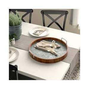 Plateau de service en bois personnalisé pour café, thé et aliments pour le patio en plein air pour la décoration intérieure et la table de service ottomane - Product Image 6