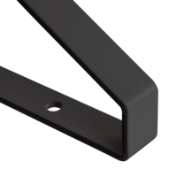 Emuca España Juego de Estantes Triangulares de Pared y Expositor de Acero Pintados en Negro Modelo 4101414 para Estantes de Madera