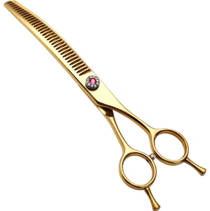 Ciseaux professionnels de coupe fine de 7 pouces, revêtement vert, lame droite, pour salon de coiffure, ciseaux à cheveux - Product Image 6