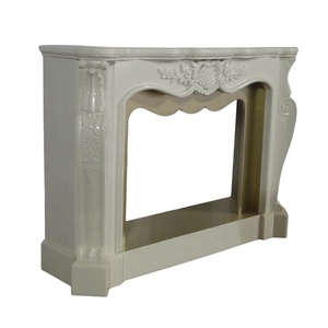 Chimenea de estilo francés, chimenea pintada de blanco, chimeneas de madera de estilo europeo, funcionan como mesa consola, decoración del hogar - Product Image 4