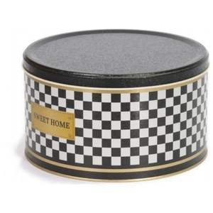 กระป๋องโลหะกลมขนาด215x120มม. พร้อมฝาสลิปความจุ4.1L เส้นสีดำและสีขาว - Product Image 3