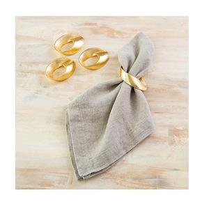 Different Sizes Set Of Two Napkin <b>Ring</b> In Aluminium Gold Color Napkin <b>Ring</b> <b>For</b> Hotelware And Dining Table - Product Image 3