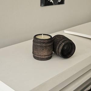 Porte-bougie en bois de style moderne, support à bougie décoratif minimaliste pour la décoration de la chambre à coucher et du salon - Product Image 6