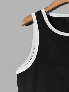 Camiseta sin mangas de entrenamiento sin mangas transpirable de nuevo diseño para hombre, Camiseta de punto de estilo informal con estampado de gimnasio personalizado, precio al por mayor - Product Image 4