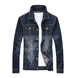 2025 Color sólido Ropa informal Hombres Jeans Chaqueta Streetwear Nueva moda Cómoda Hombres Jeans Chaqueta de invierno - Product Image 1