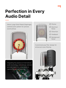 Thiết bị thu âm podcast CADOTHY, micro phòng thu dành cho phát trực tiếp, card âm thanh, loa, bộ trộn âm thanh, card âm thanh - Product Image 4