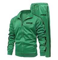 Ensemble de survêtement personnalisé pour femme, épais, avec veste zippée brodée et pantalon de jogging en coton color block, coupe-vent