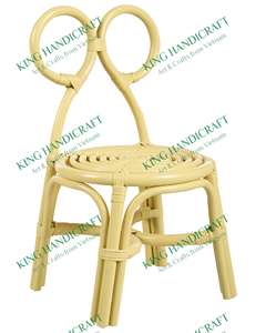 Silla moderna de ratán natural para niños, la deliciosa adición a la habitación de cualquier niño, para uso en exteriores y en la cocina - Product Image 6