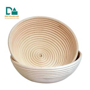 Panier à pain en rotin blanc en gros pour l'UE, forme ronde, matériau écologique, échantillons gratuits, diamètre personnalisable - Product Image 1