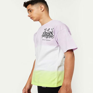 Camiseta en blanco de algodón 100% personalizada de alta calidad OEM/ODM, camiseta pesada de hombre de tendencia de cuello redondo de gran tamaño - Product Image 3