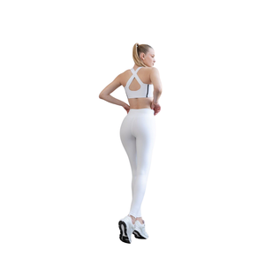 Ropa Deportiva de Nailon sin Costuras de Alta Calidad para Mujer, OEM ODM, Conjunto de Yoga para Gimnasio y Fitness, Logotipo Frontal Sólido, Venta al Por Mayor - Product Image 4