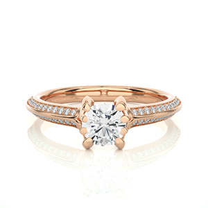 Anillo de Diamantes Más Buscado para Mujer, Diseño Minimalista Vintage, Anillo de Compromiso con Diamante de 0.86ct en Oro o Plata de la India - Product Image 5
