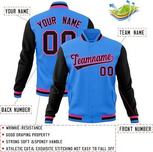 เสื้อโค้ทเบสบอลไซส์ใหญ่พิเศษสำหรับผู้ชาย, แจ็คเก็ตกันลมผ้าแคนวาสให้ความอบอุ่นในฤดูหนาวโลโก้เลตเตอร์แมนระบายอากาศได้ดี - Product Image 5